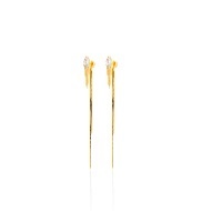 Snake Charming Horse Eye Zirconium Earrings-Gold DR MQ EARRING-G