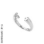 THE OPPOSITE TO single hoop ring-Silver TO SILVER RING