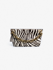 Mini Pebble Bag heavy chain diamond bag zebra