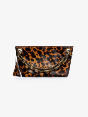 Mini Pebble Bag Heavy Chain Diamond Bag Leopard Print