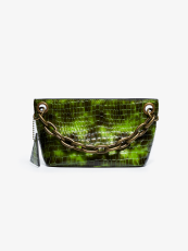 Mini Pebble Bag Heavy Chain Diamond Bag Green