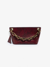 Mini Pebble Bag heavy chain diamond bag red lin pattern