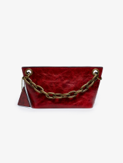 Mini Pebble Bag Heavy Chain Diamond Bag Red