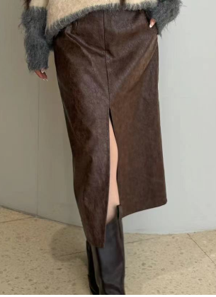 dark brown skirt - Image 1