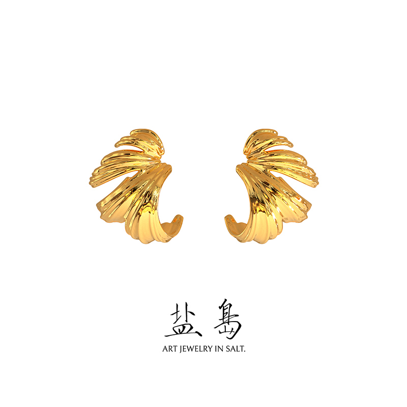 Fireworks Series Fireworks Large Earrings Gold