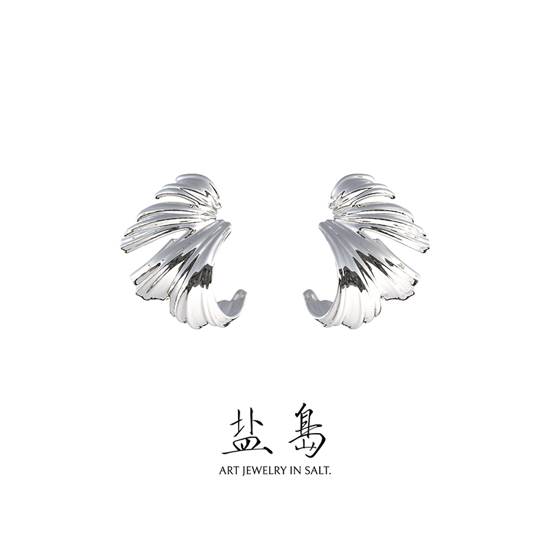 Fireworks Series Fireworks Large Earrings Silver