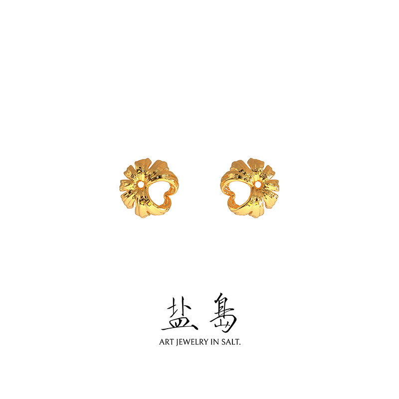 Fireworks series small earrings gold