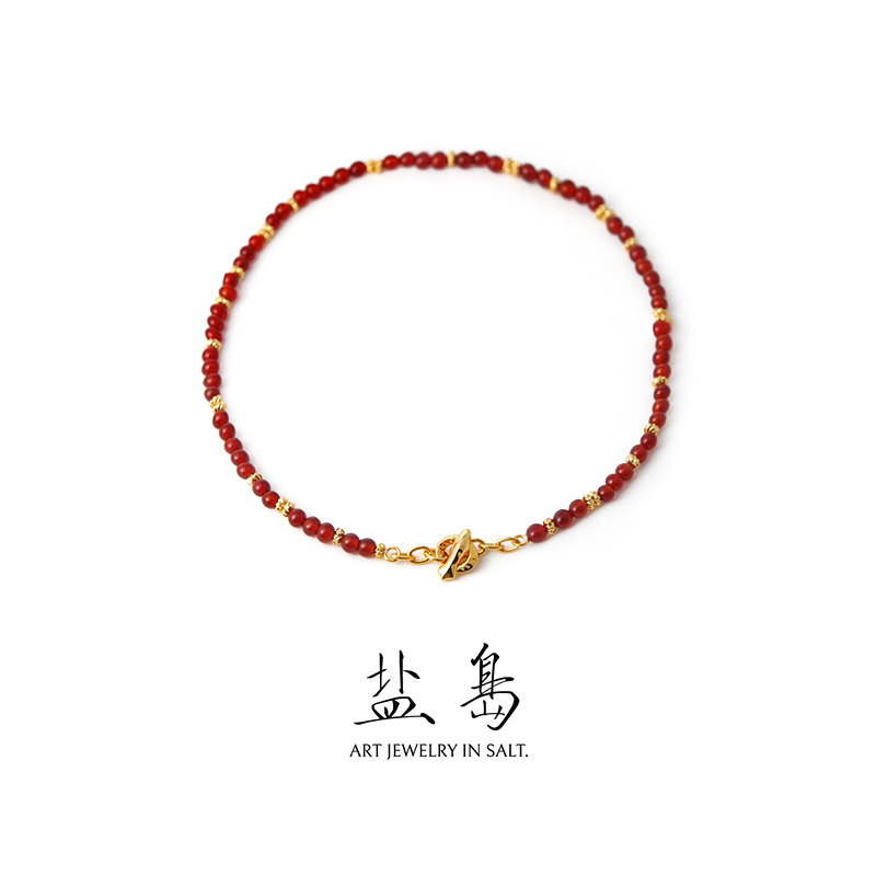 Koi Leap Dragon Gate Red Agate Necklace