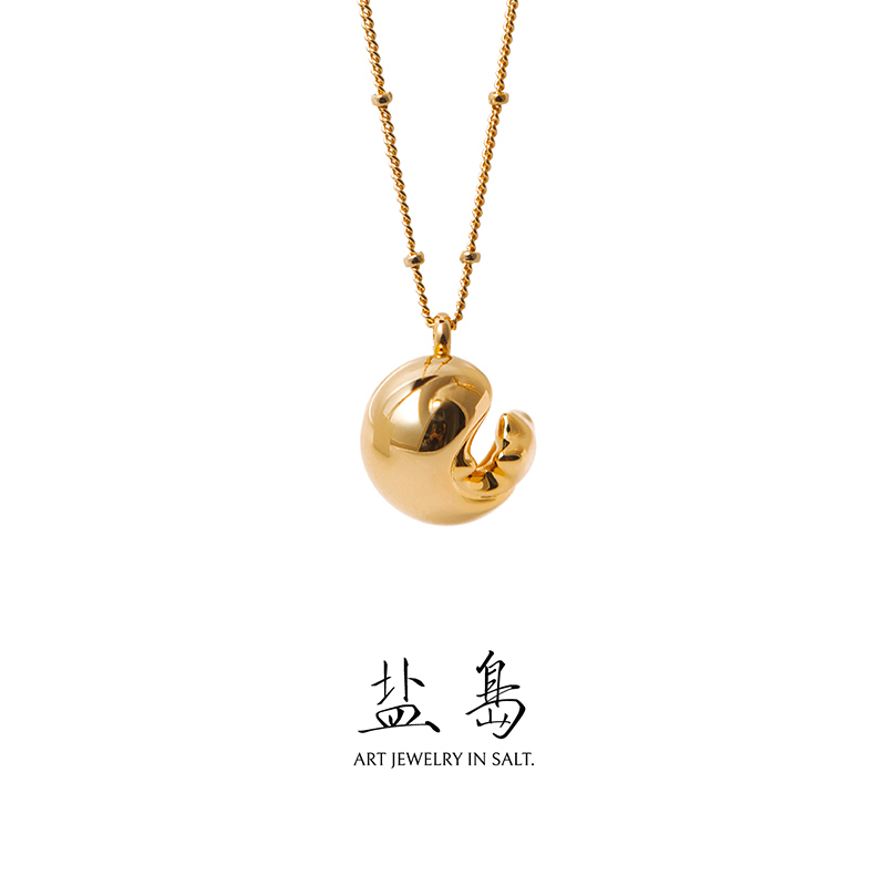 Gold scale koi necklace