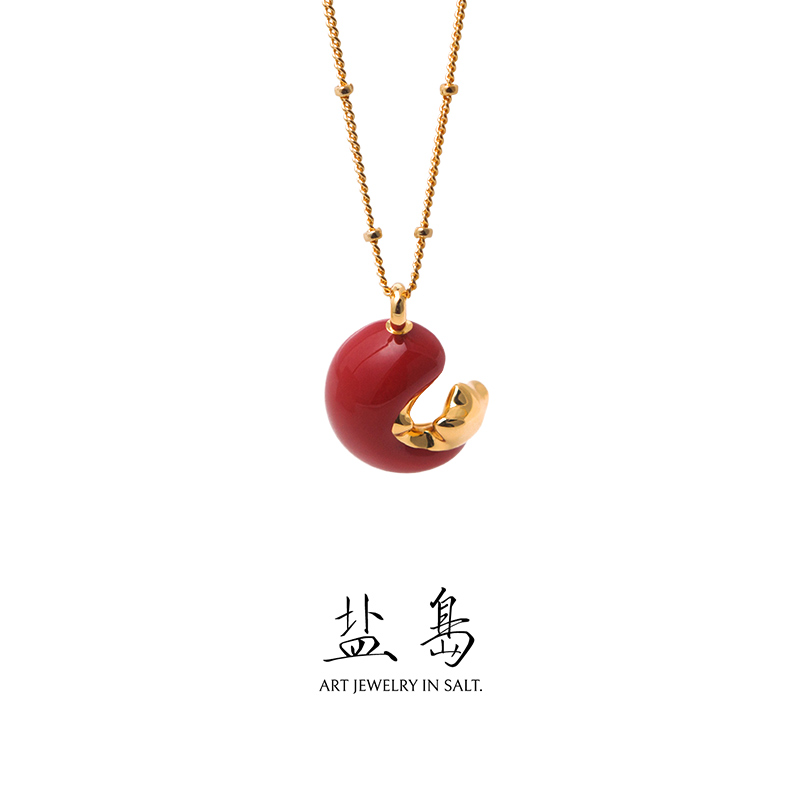 Gold scale koi necklace