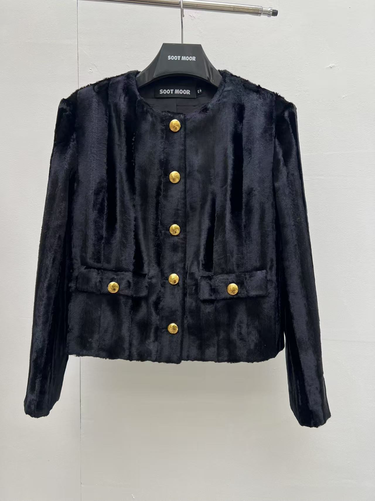 Tweed Jacket Carbon Black 100% Acetate