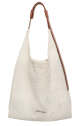 Le Crepon canvas pancake HOBO rice white