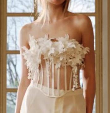 waterfall floral corset