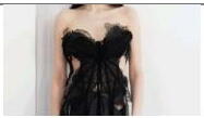 Night butterfly wing lace tube top 2080