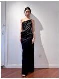 black sculptural long skirt