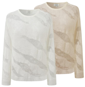 Light and misty super young mohair hollow sweater for women in autumn and winter loose lazy style knitted top apricot color
