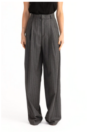gray trousers