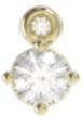 Double set diamond stud earrings TAN style (single) gold