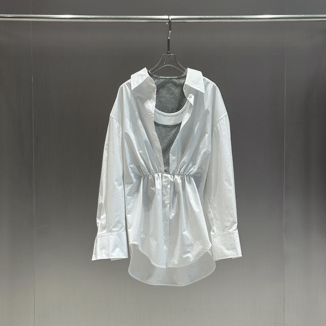 Fake two shirts white and gray