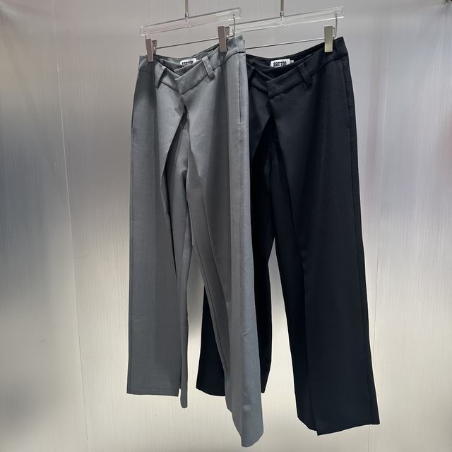 Cool suit wide leg pants black