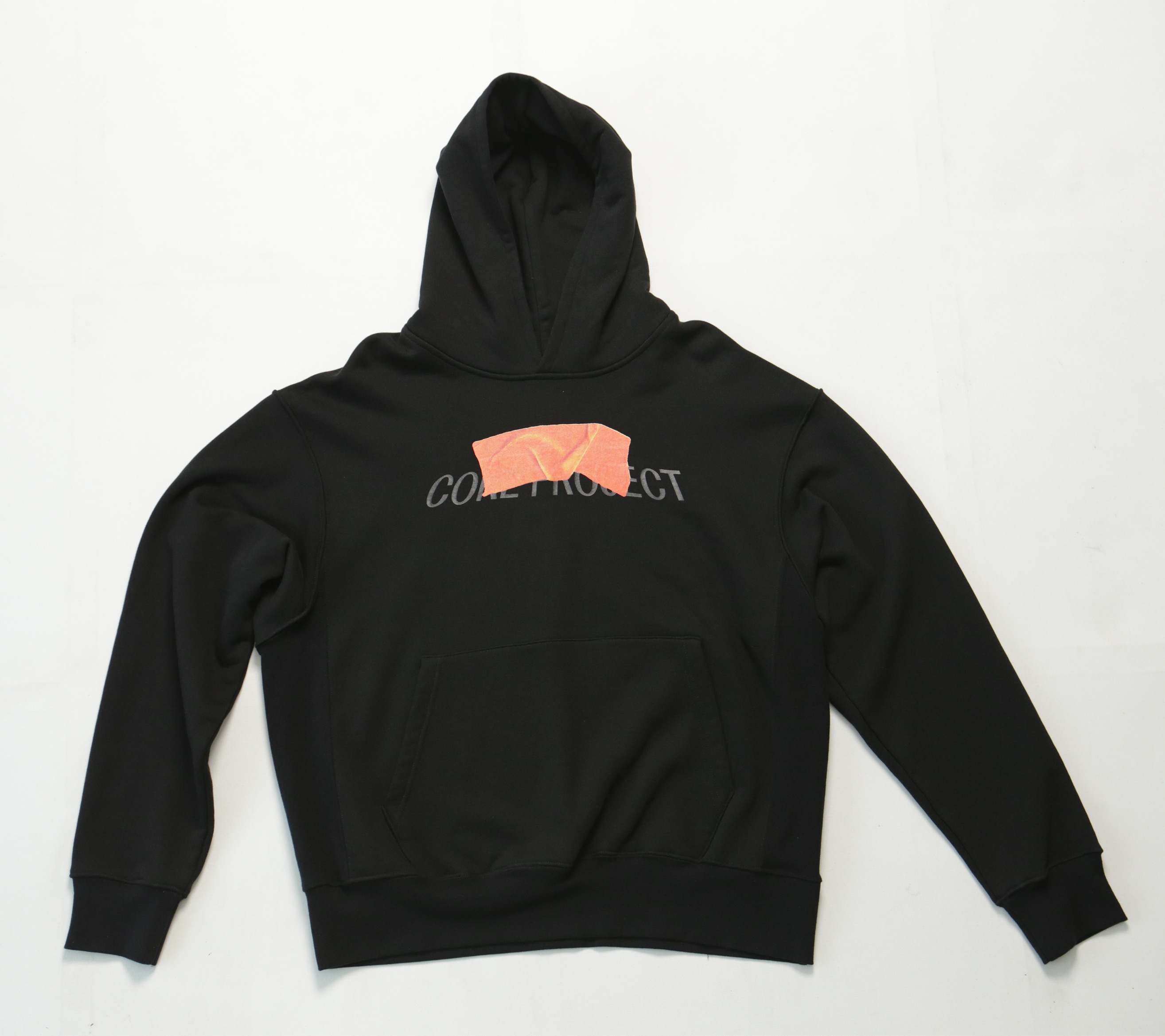 LOGO Viscose Hoodie Black