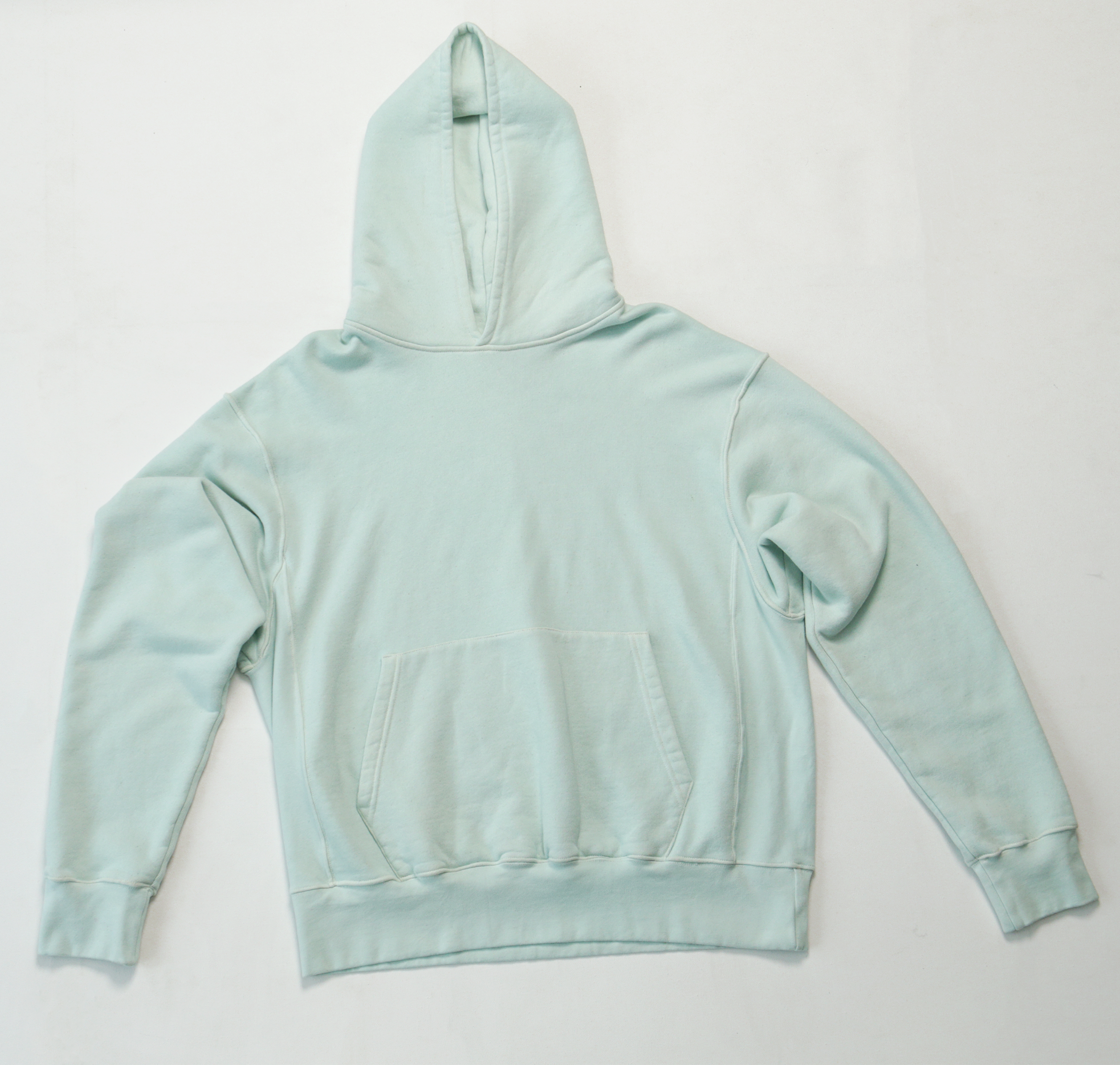 Washed ice blue hoodie blue