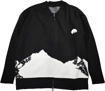 Mountain View Zip Cardigan Black