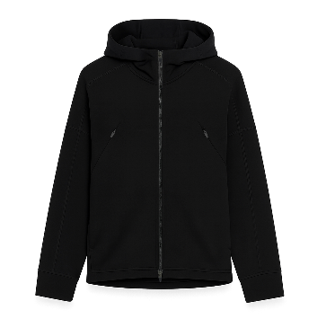Wool fleece sweatshirt black