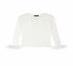 Detachable ostrich cuffs
Wool white round collar pin
knitted woolen sweater
base coat