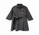 Dark gray double-sided velvet
Long woolen stand collar
coat