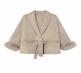 Oatmeal fox
Grass green fruit collar double sided
woolen coat