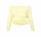 Yellow multi-wear
Shoulder and waist pleat stitch
woven top