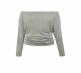 Gray multi-wear
Shoulder and waist pleat stitch
woven top