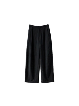 Asymmetrical pleated trousers