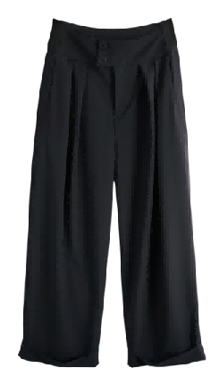 Geometric waistband trousers
