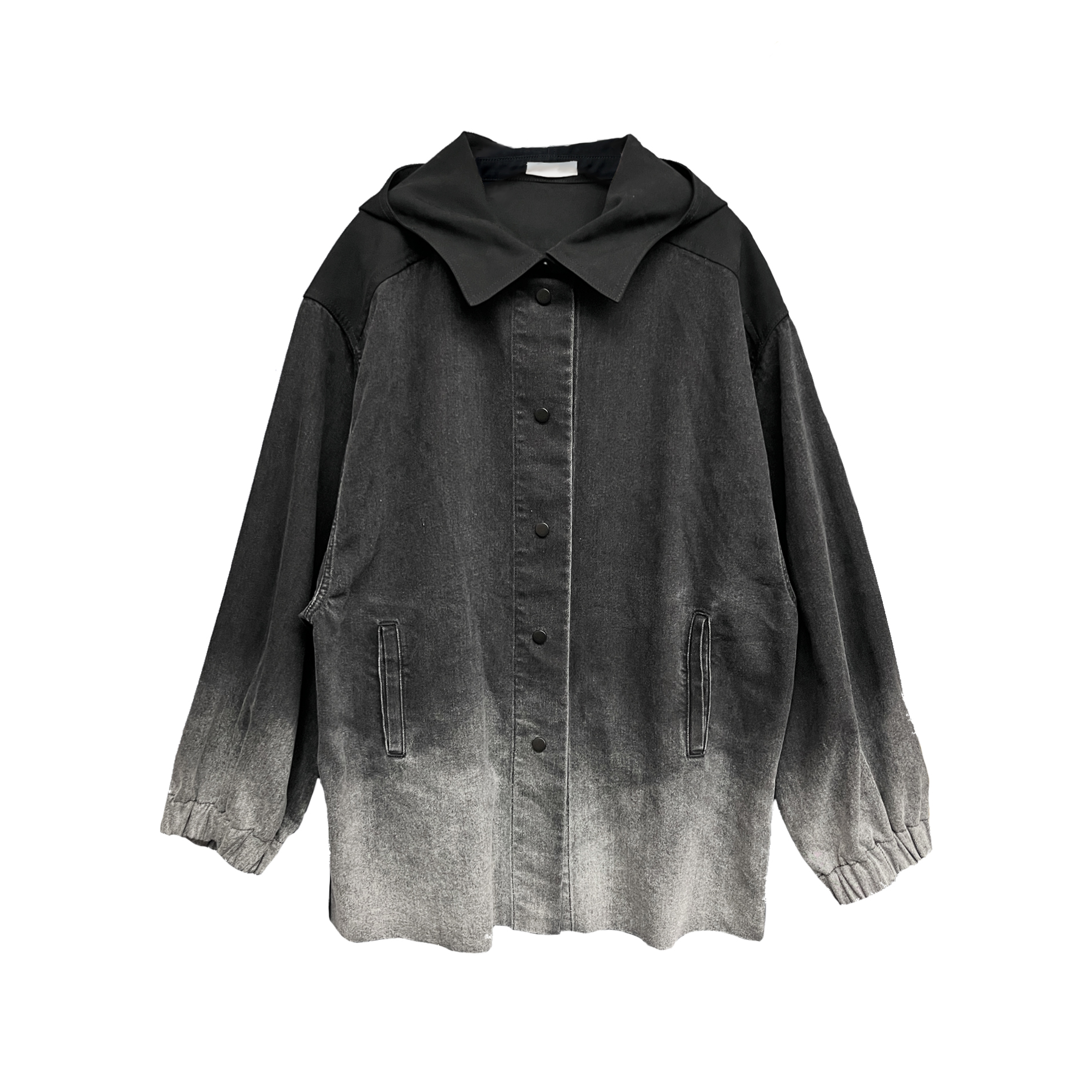 denim short trench coat