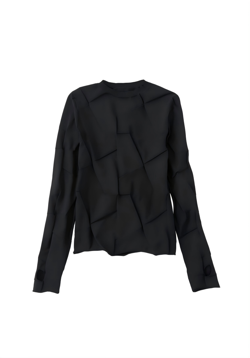 Pressed box bottom knitted muscle base layer