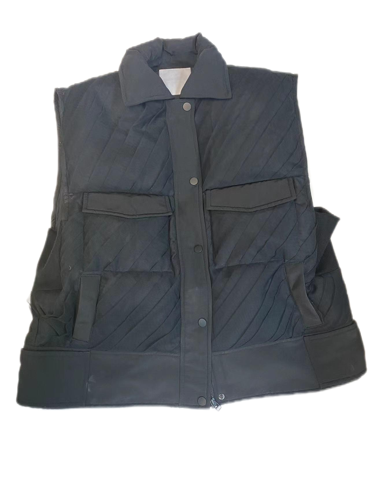 spin pleated down vest