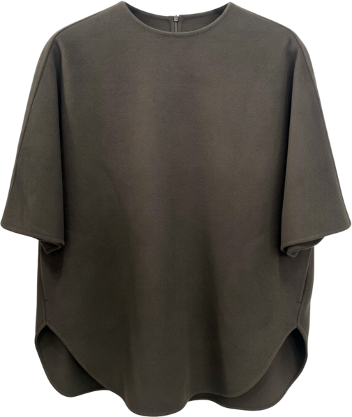 Arc woolen short-sleeved top