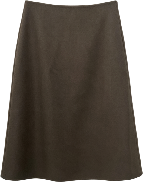A-line woolen skirt