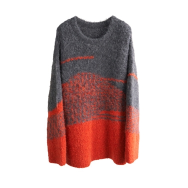 rock formation jacquard sweater