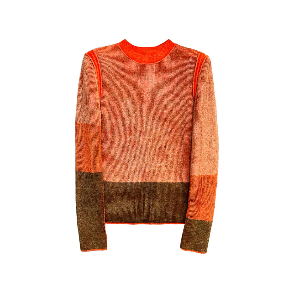 Colorblock knitted backless top