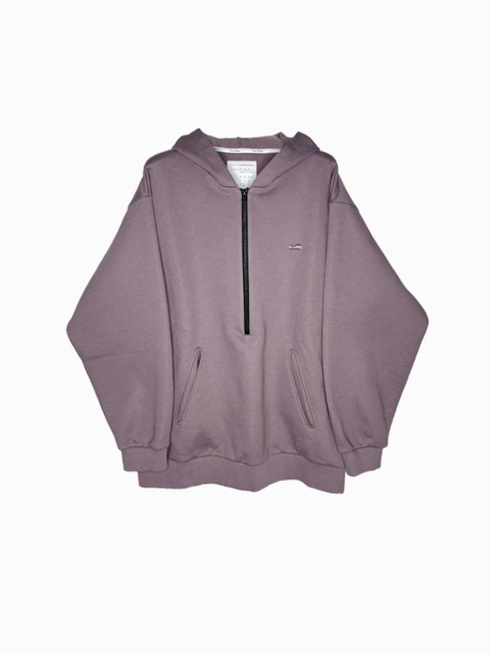 Geometric panel hooded sweatshirt