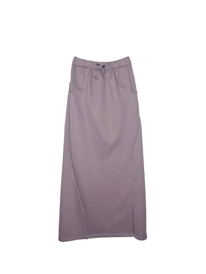 Asymmetrical curve long skirt