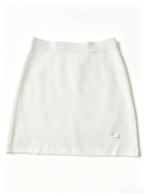Elastic waist knitted skirt