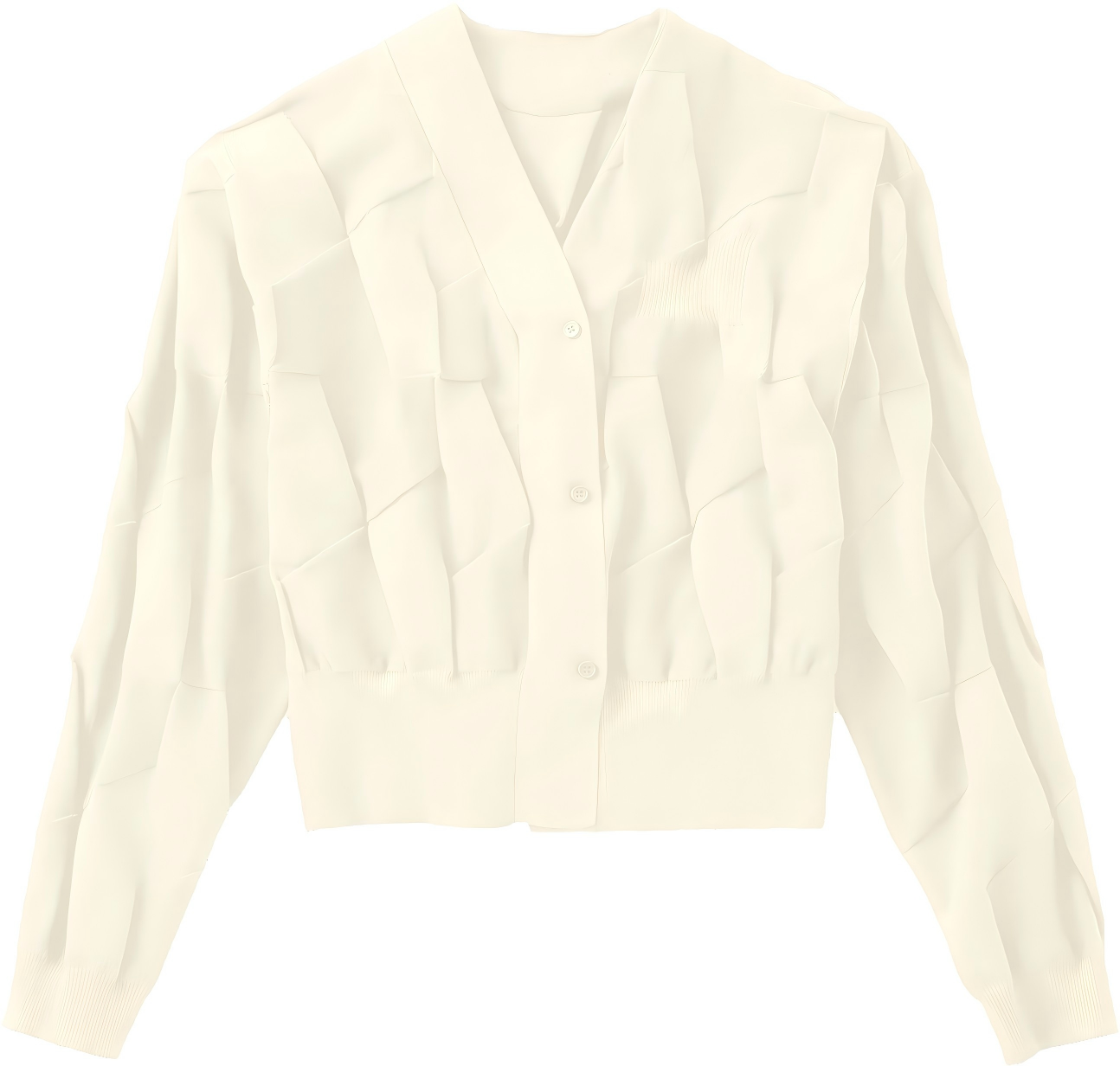 Boxy bottom silhouette short jacket