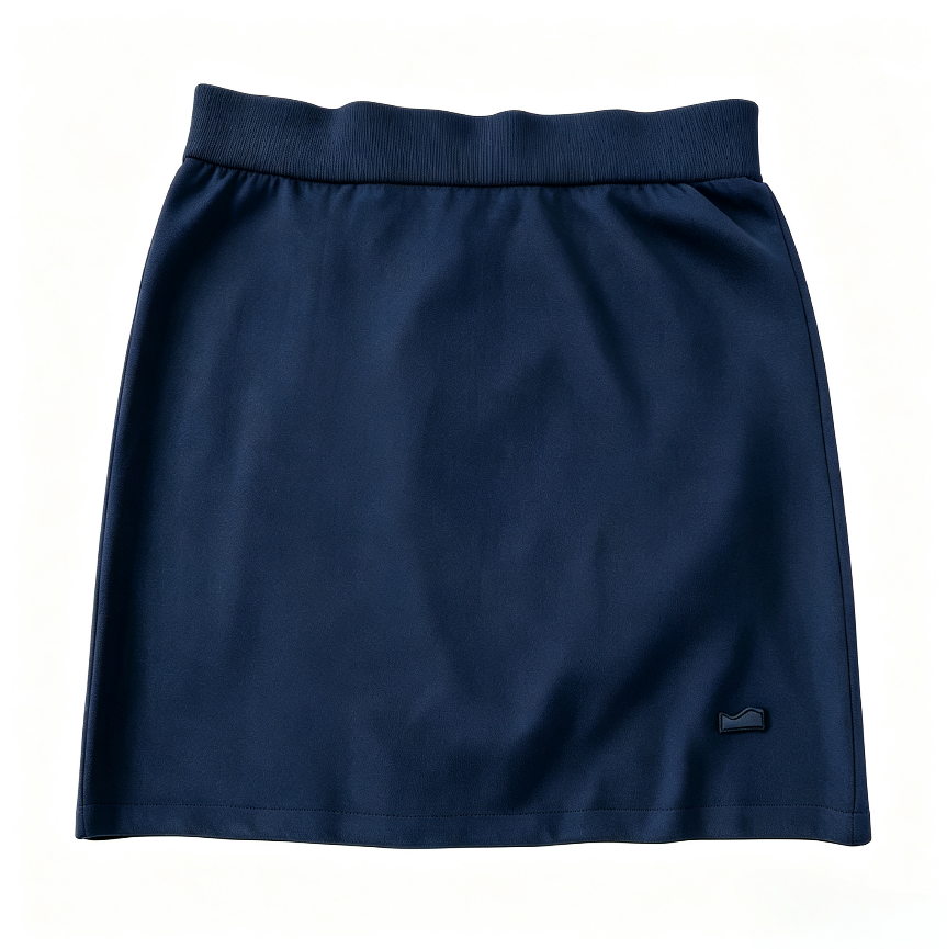 Elastic waist knitted skirt
