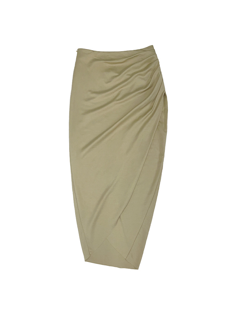 wrap around pleated skirt
