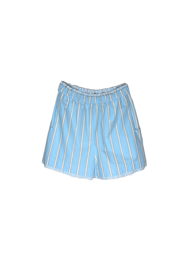 Fake two piece striped shorts