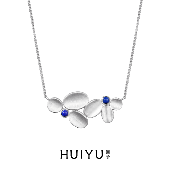 Flower Shadow Lapis Lazuli Necklace